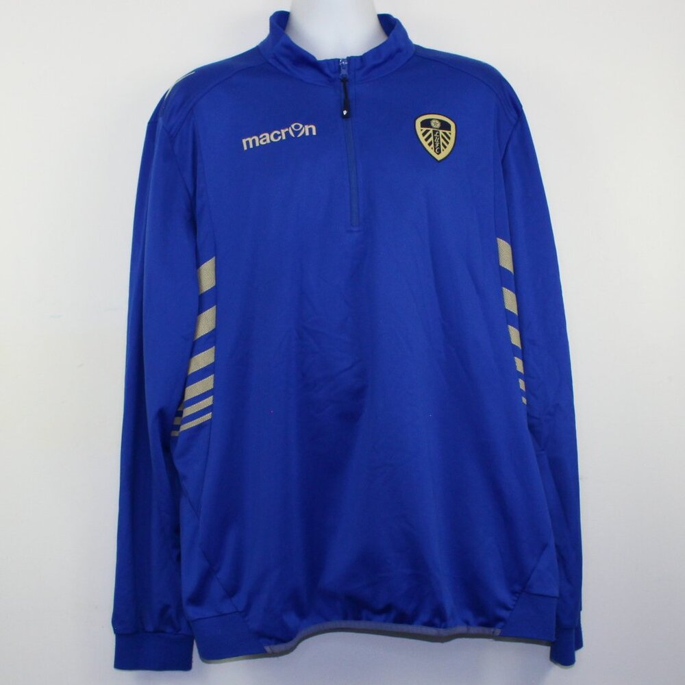 Leeds United FC UK Soccer Football Long Sleeve Warm Up Sweatshirt (3XL)
